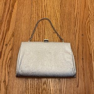 Metallic Silver Clutch